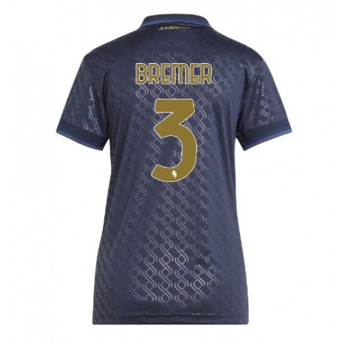 Fotbalové Dres Juventus Gleison Bremer #3 Dámské Alternativní 2024-25 Krátký Rukáv